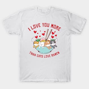 Ramen Valentine's Day February Cat Foodie T-Shirt